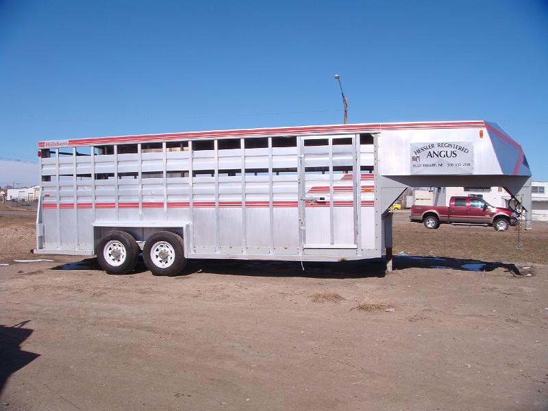 12-19 Gooseneck Stock Trailer 003.JPG - 1992 Hillsboro 7X20 Gooseneck Aluminum Stock Trailer